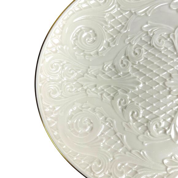 Lenox Holiday Hostess Collection Dolphin Gold Rim 16.5" Oval Serving Platter - Picture 2 of 7